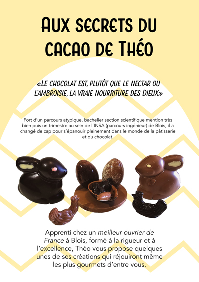 Brochure pour un pâtissier pour Pâques
