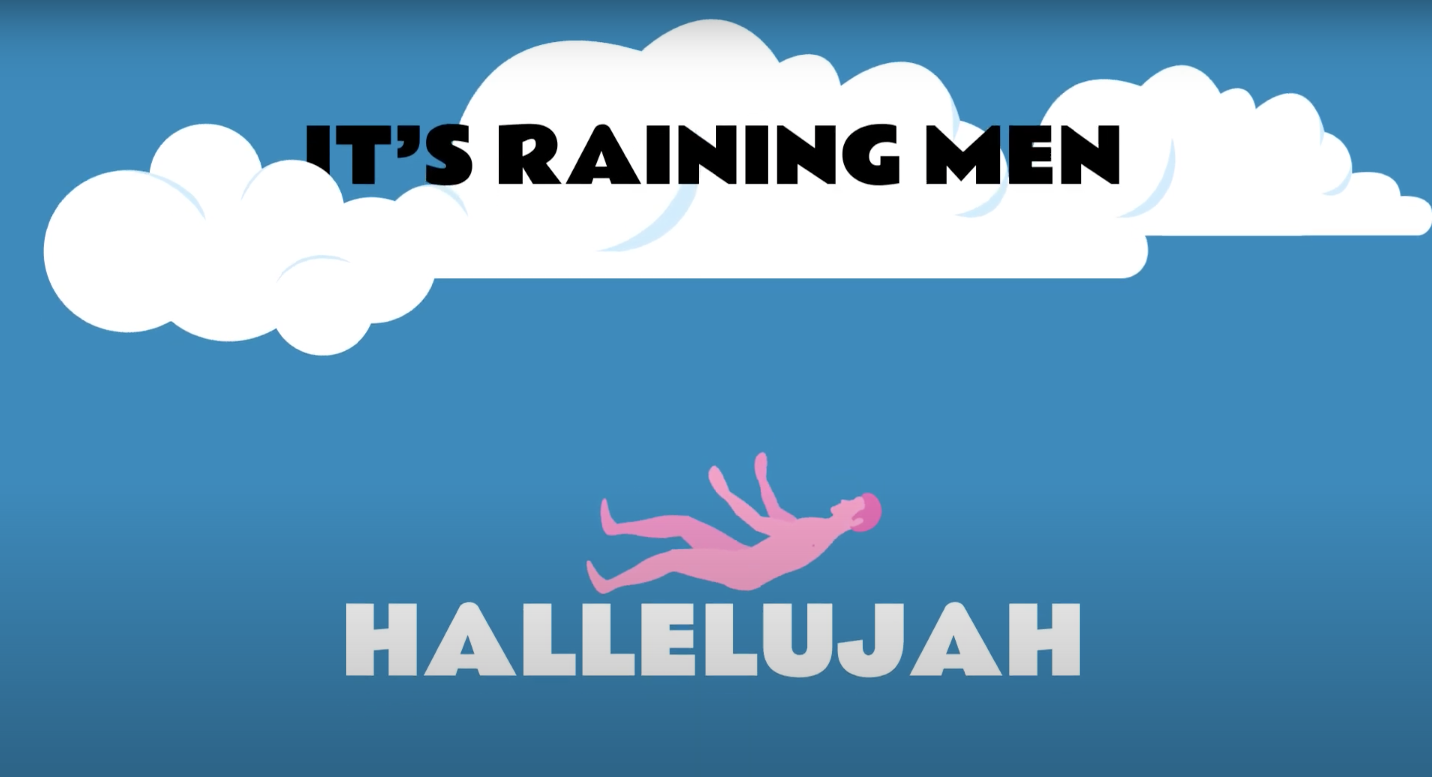 Capture écran de l'animation sur raining men